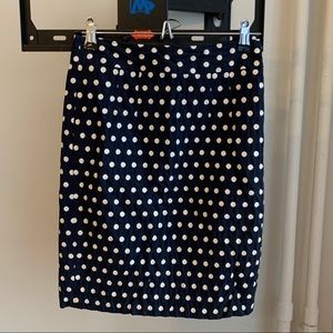 Banana republic polka dot pencil skirt